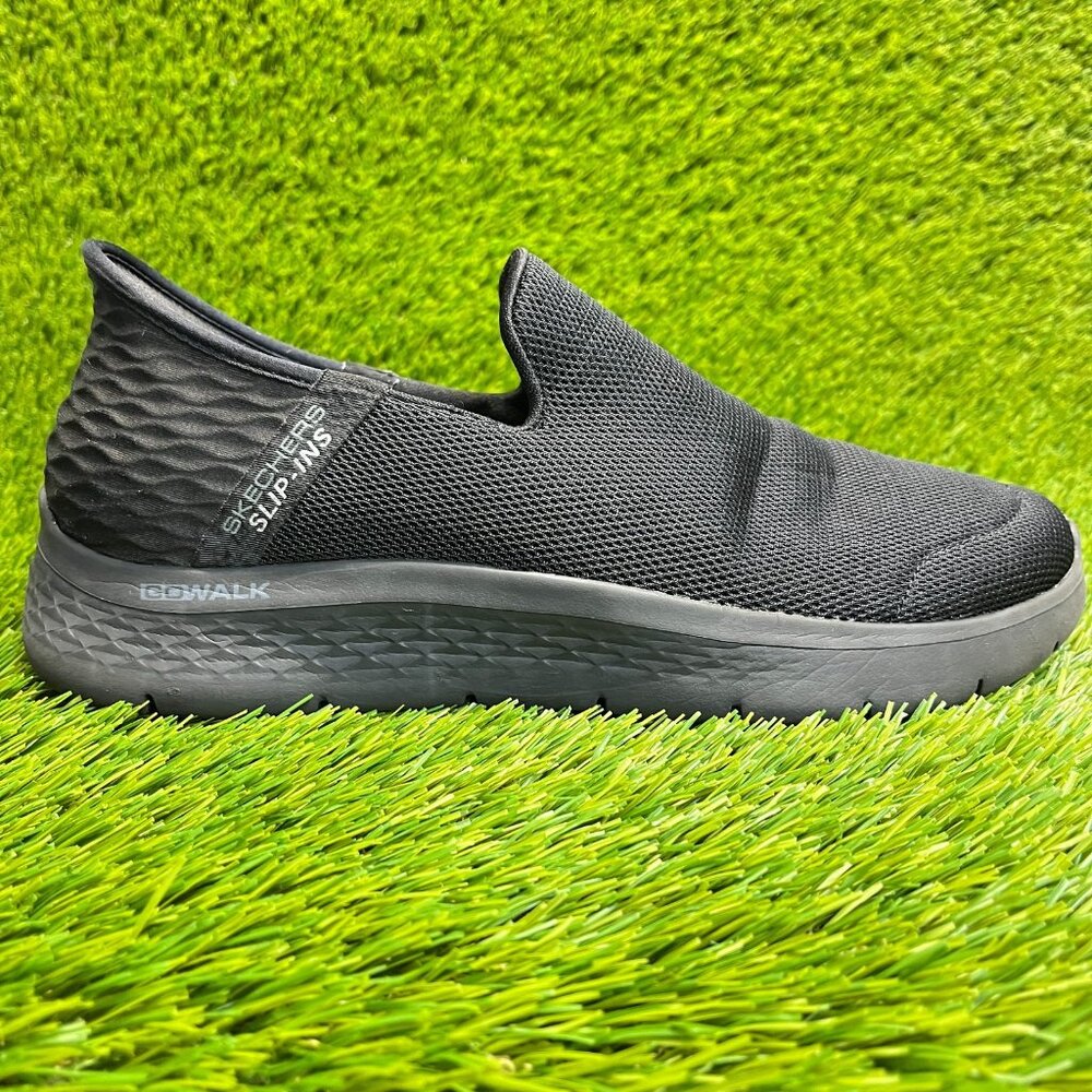 Skechers Go Walk Flex Slip-ins Mens Size 8 Black Athletic Running Shoes Sneakers